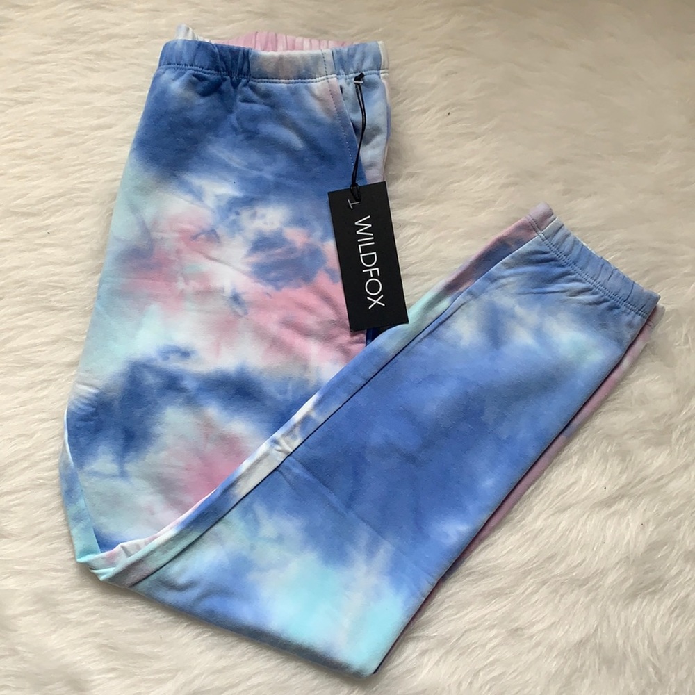 WILDFOX Tie-Dye Track Joggers Sweatpants